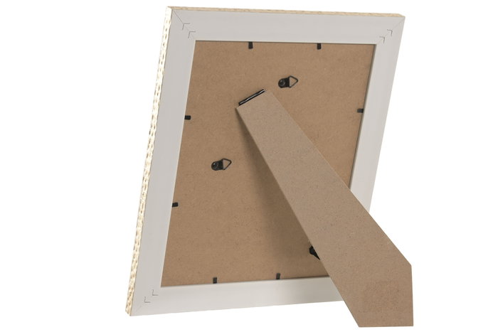 DKD Home Decor Marco de Fotos 20x25 cm Moderno Blanco Beige Ps Cristal 1.7 x 31 x 26 cm
