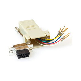 ACT Adaptador de alta resistencia montable RJ-45 hembra a D-Sub de 9 polos hembra de forma profesional.