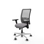 PIQUERAS Y CRESPO Silla de oficina Zulema con mecanismo Sincro/Traslack y Brazos 3D Gris