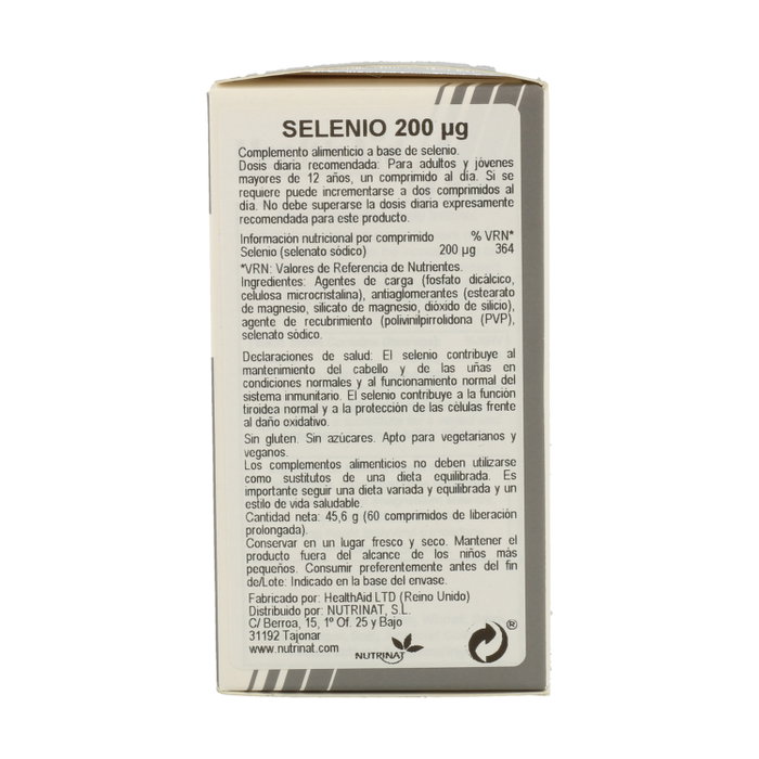 Health Aid Selenium 200 mcg 60 comprimidos