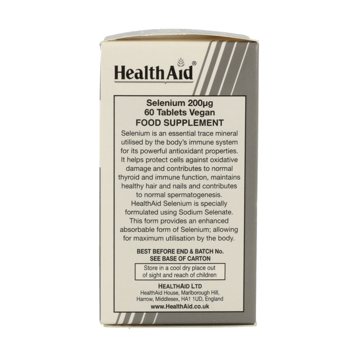 Health Aid Selenium 200 mcg 60 comprimidos