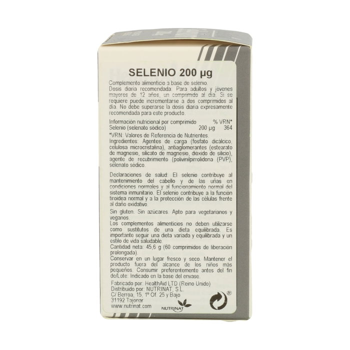Health Aid Selenium 200 mcg 60 comprimidos