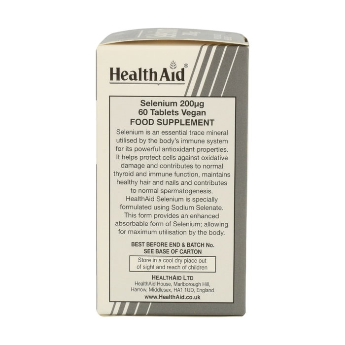 Health Aid Selenium 200 mcg 60 comprimidos