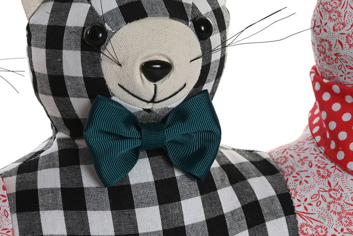 DKD Home Decor Burlete Shabby Multicolor 10 x 20 x 79 cm (2 Unidades) Poliester Arena