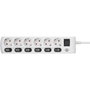 Brennenstuhl Socket Line Regleta de 6 tomas con interruptor, 2m