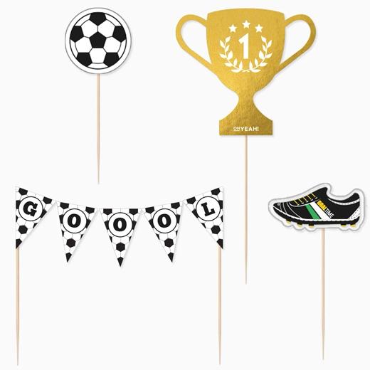 OH YEAH Toppers Decoración Tarta Fútbol Pack 4 Unidades OH YEAH Toppers Decoración Tarta Fútbol Pack 4 Unidades