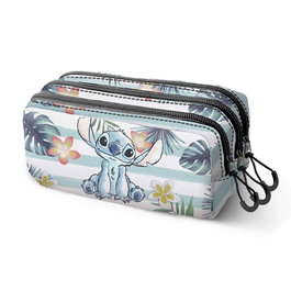 Trick FAN 2.2 Estuche Portatodo Ocean Disney Lilo y Stitch, Azul, Ripstop, 3 Compartimentos