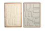 DKD Home Decor Cuadro Algodón Acacia 75x3x105 Moderno 3D (2 unidades)