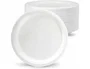 Plato de fibra bio 22 cm (50 unidades) de fibra vegetal biodegradable