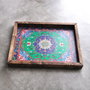 Aberto Design REF023 Bandeja de Madera Maciza para Decoración del Hogar y Servicio, Elegante y Funcional, 48 x 38 cm