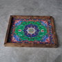 Aberto Design REF023 Bandeja de Madera Maciza para Decoración del Hogar y Servicio, Elegante y Funcional, 48 x 38 cm