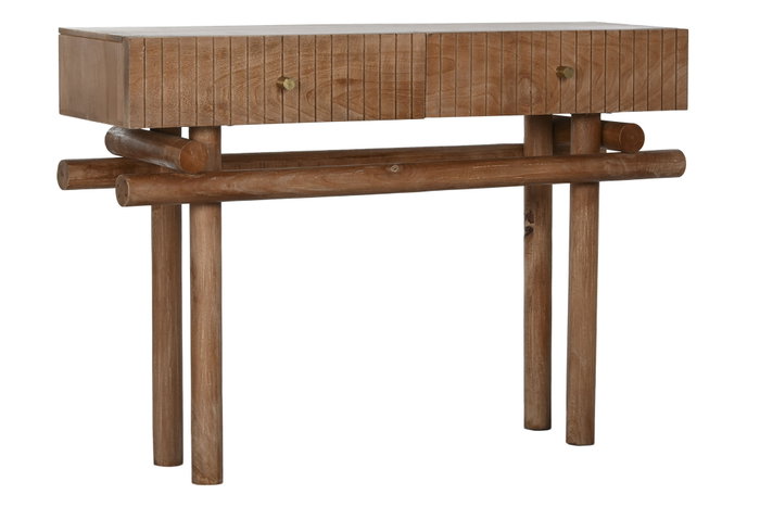 DKD Home Decor Consola de Mango Natural con 2 Cajones