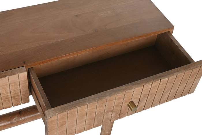 DKD Home Decor Consola de Mango Natural con 2 Cajones