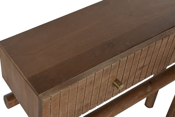 DKD Home Decor Consola de Mango Natural con 2 Cajones