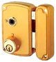 Ucem Cerradura de sobreponer 4056bhb065i con acabado oro, mano izquierda