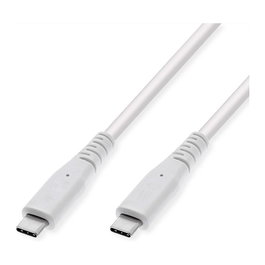 VALUE Cable USB-C a USB-C 5 m, 10 Gbit/s, 60 W, Blanco