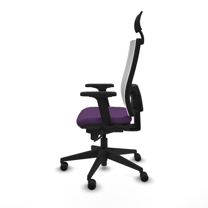 PIQUERAS Y CRESPO Silla de oficina Horna con Mecanismo Sincro Morado y Blanco
