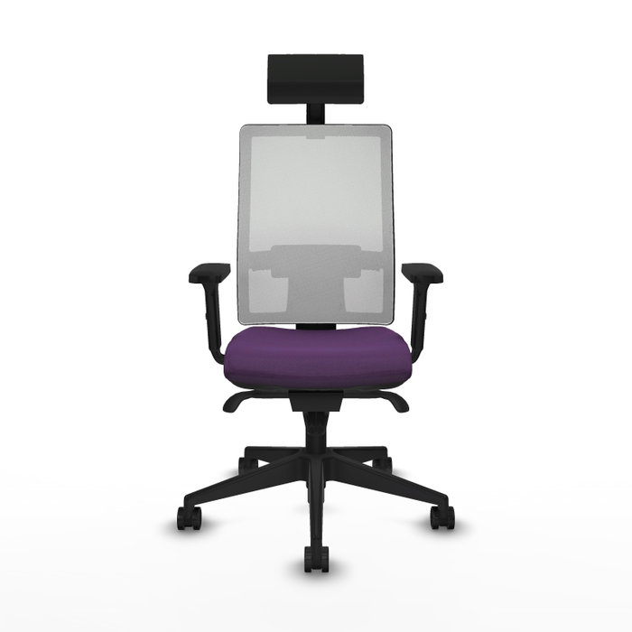 PIQUERAS Y CRESPO Silla de oficina Horna con Mecanismo Sincro Morado y Blanco