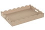 DKD Home Decor Bandeja de Lino y MDF Beige Tapizada