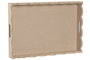DKD Home Decor Bandeja de Lino y MDF Beige Tapizada