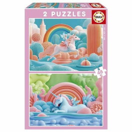Educa Rompecabezas Unicornios Mágicos 2 x 48 piezas