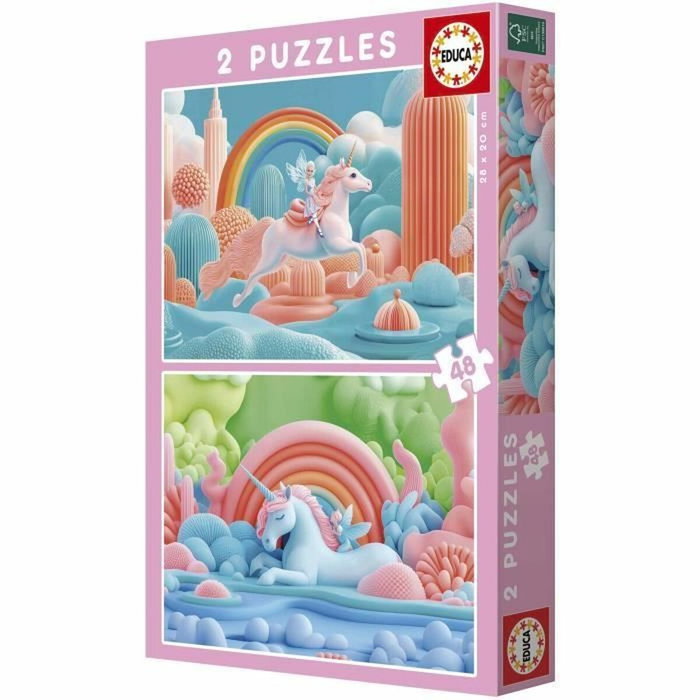 Educa Rompecabezas Unicornios Mágicos 2 x 48 piezas Educa Rompecabezas Unicornios Mágicos 2 x 48 piezas