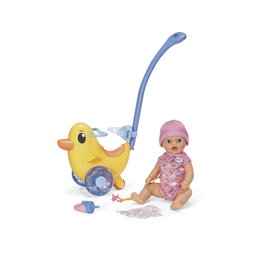 ZAPF CREATION Baby Born Berta 840498 - Muñeco Bebé y Patito con Bici sin Pedales para Muñecas, Juguete para Niños +12 Meses