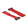 DeLOCK Brida de cable con cierre de gancho y lazo rojo 150 x 20 mm (5 piezas)