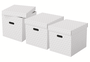 Esselte Pack de 3 Cajas de Almacenamiento Cúbicas Blancas 365x320x315 mm