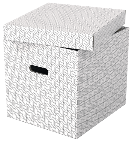 Esselte Pack de 3 Cajas de Almacenamiento Cúbicas Blancas 365x320x315 mm Esselte Pack de 3 Cajas de Almacenamiento Cúbicas Blancas 365x320x315 mm