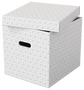 Esselte Pack de 3 Cajas de Almacenamiento Cúbicas Blancas 365x320x315 mm