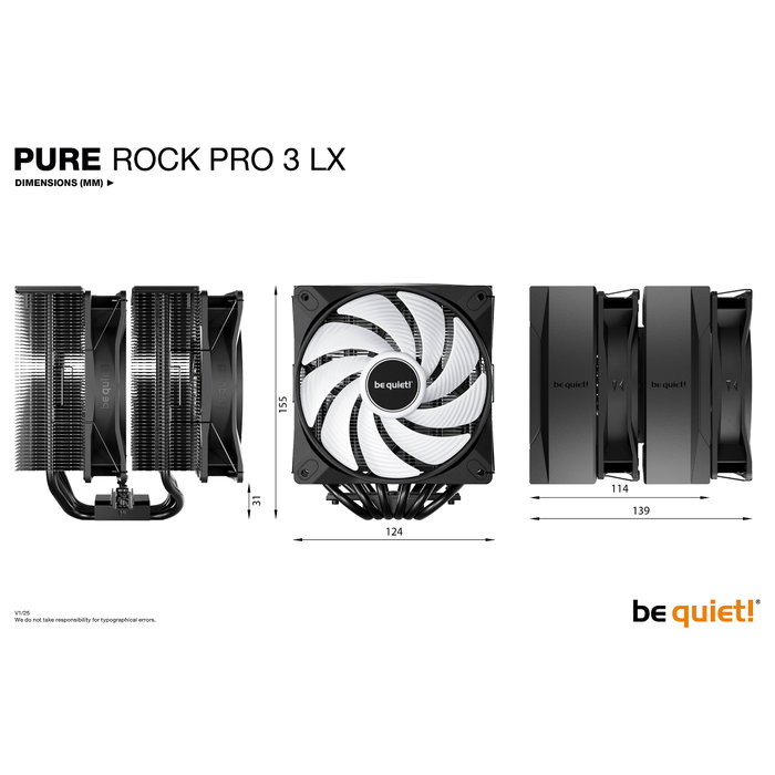 be quiet! Pure Rock Pro 3 LX Black BK043 Negro