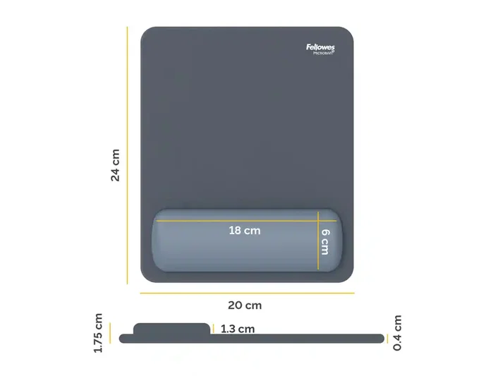 Fellowes Breyta Alfombrilla Ergonómica con Reposamuñecas Azul