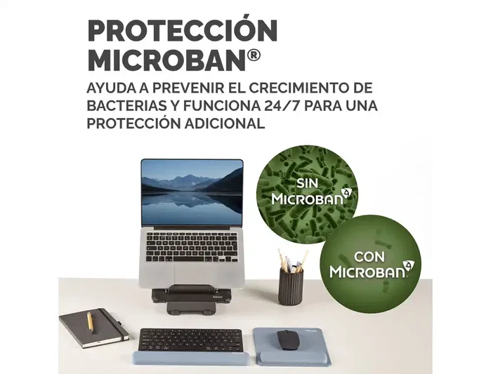 Fellowes Breyta Alfombrilla Ergonómica con Reposamuñecas Azul