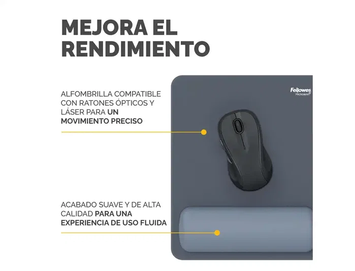 Fellowes Breyta Alfombrilla Ergonómica con Reposamuñecas Azul