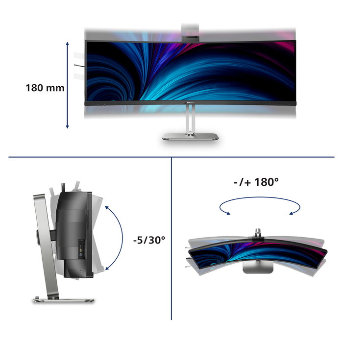 Philips 49B2U6903CH Monitor 48.8" (124.5 cm) Dual QHD 5120 x 1440 VA 32:9 Gris