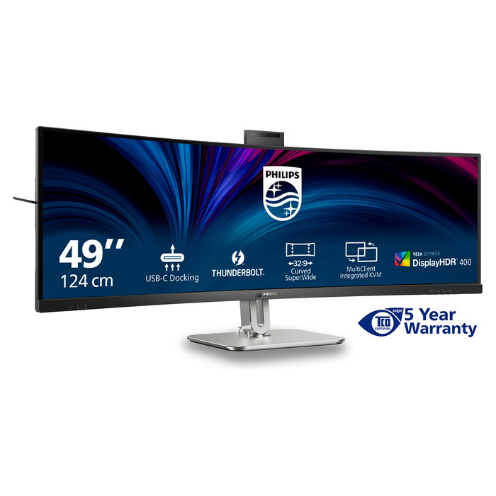 Philips 49B2U6903CH Monitor 48.8" (124.5 cm) Dual QHD 5120 x 1440 VA 32:9 Gris