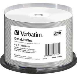 Verbatim CD-R 52x DataLifePlus 700MB 50pk Spindle