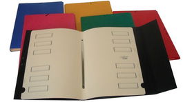 Carpeta Clasificadora Saro Carton Forr. Fº Prol.12 Dptos.Con Gomas Y Solapa 6 Col.Surt. (Set de 5)