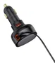 BASEUS Cargador de coche Enjoyment Pro con cable Type-C retráctil 60W Negro