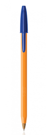 BIC 8308541 Bolígrafo Cristal Fine, Cuerpo Naranja, Trazo 0,3 MM. Colores Surtidos, Paquete de 4 Unidades