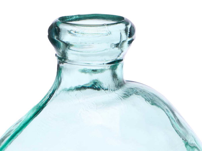 Giftdecor Jarrón Vidrio Reciclado Irregular 33 cm Alto x 31 cm Ancho x 31 cm Largo