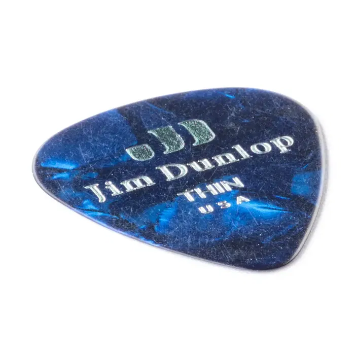 Dunlop Pack 72 Púas Genuine Celluloid Classic Azul Perlado - Thin Dunlop Pack 72 Púas Genuine Celluloid Classic Azul Perlado - Thin