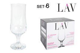 Lav Set 6 Copas Cerveza Neva 385 cc (4 Cajas)