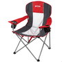 Aktive Silla plegable camping XL con posavasos, rojo y gris