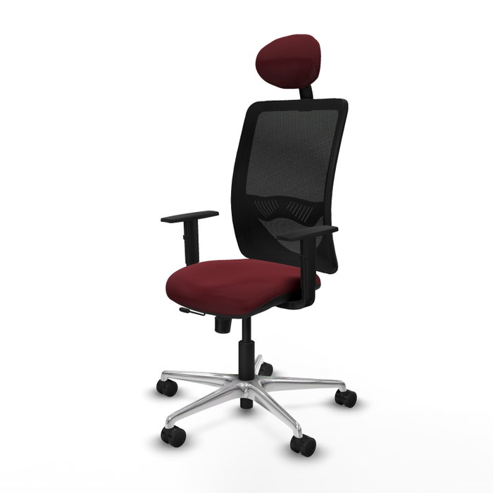 PIQUERAS Y CRESPO Silla de oficina Zulema con mecanismo Sincro/Traslack, Granate y Negro PIQUERAS Y CRESPO Silla de oficina Zulema con mecanismo Sincro/Traslack, Granate y Negro