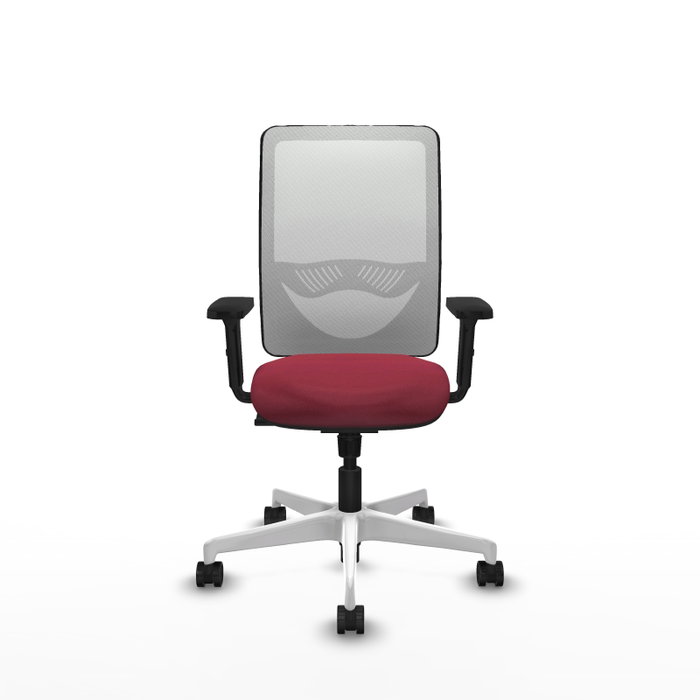 PIQUERAS Y CRESPO Silla de oficina Zulema con mecanismo Sincro, Granate y Blanco PIQUERAS Y CRESPO Silla de oficina Zulema con mecanismo Sincro, Granate y Blanco