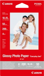 Canon Papel Fotográfico Brillante Uso Diario 10x15cm 200g/m² Paquete de 50 Hojas