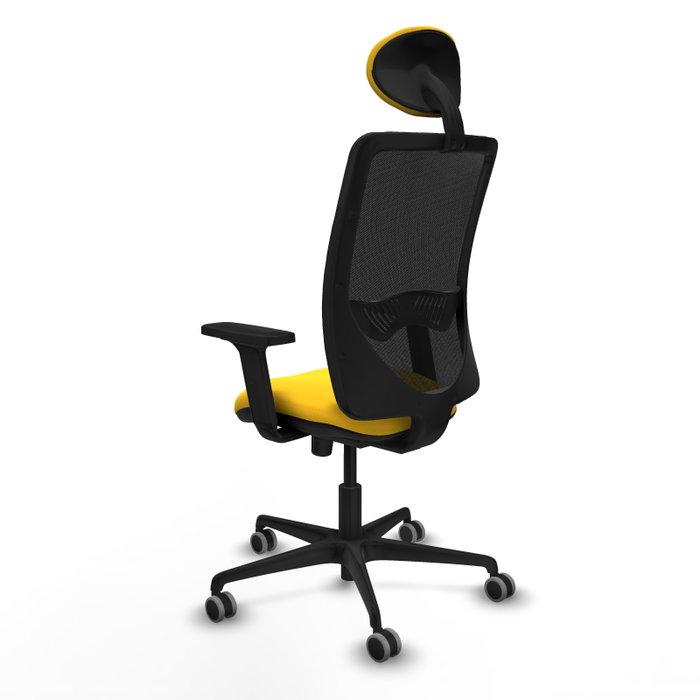 PIQUERAS Y CRESPO Silla de oficina Zulema con mecanismo Sincro Amarillo y Negro