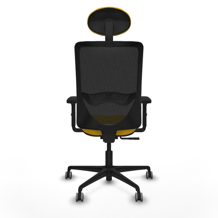 PIQUERAS Y CRESPO Silla de oficina Zulema con mecanismo Sincro Amarillo y Negro